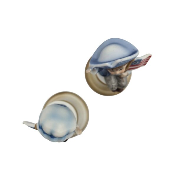 Albert E. Price 1974 Patriotic Boy & Girl Ceramic Bell Figurines Japan - Picture 11 of 12